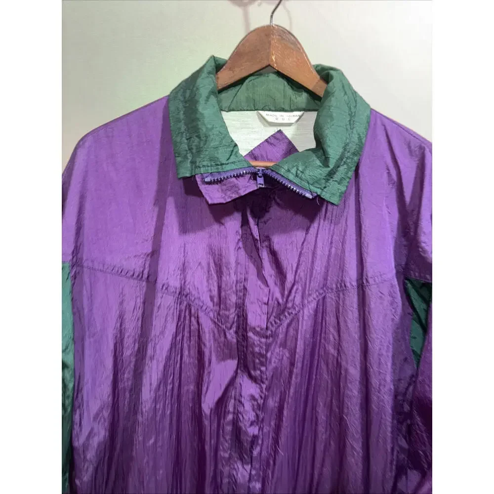 Venezia Full Zip Purple Windbreaker Women’s 18/20 Vintage 90s - Picture 2 of 9